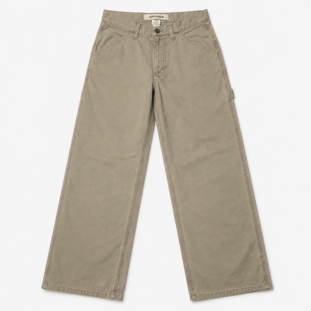 GAP Carpenter Heavyweight Pants Mens 28x30 Beige Canvas Work Utility Y2K